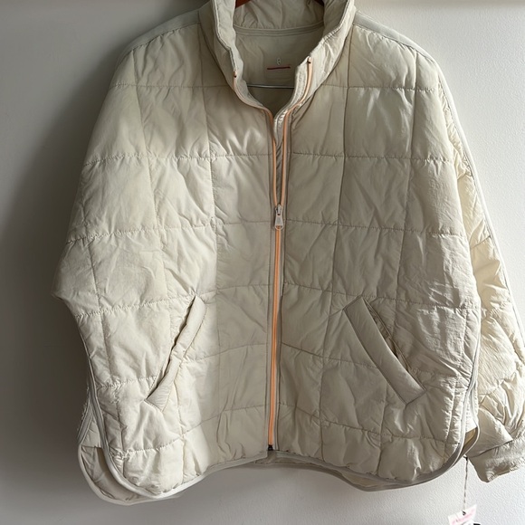 Free People Pippa Packable Puffer Jacket Size XL NWT $198  Cream - Picture 6 of 17